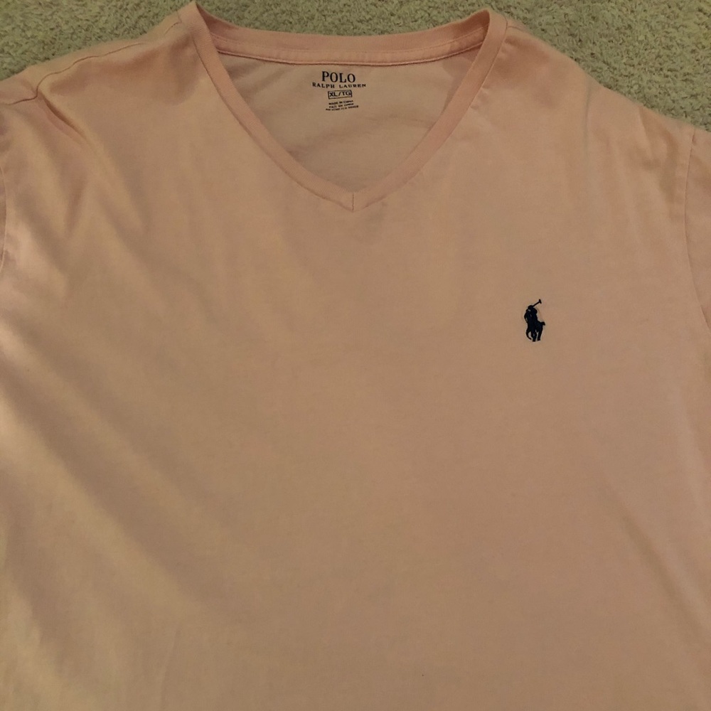 Polo by Ralph Lauren pink v neck